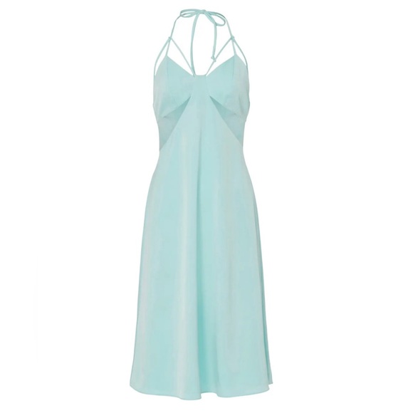 SAMANTHA SIPOS MINT GREEN BUTTERFLY SLIP DRESS - Picture 5 of 11
